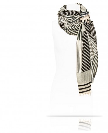 Палантин Женский W40-RAYURES/NOIR